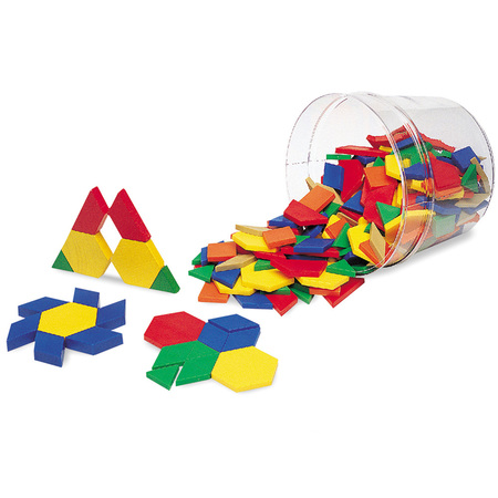 LEARNING RESOURCES Plastic Pattern Blocks, 0.5 cm, PK250 0134